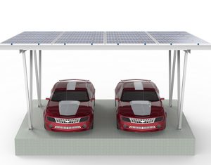 10KW năng lượng mặt trời xe bãi đậu xe đổ khung nhôm không thấm nước cấu trúc năng lượng mặt trời xe carport hỗ trợ với bảng điều khiển năng lượng mặt trời carport hệ thống - Product Image 2