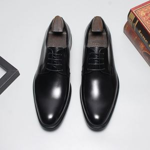 Nouvelles Chaussures Habillées pour Hommes en Cuir Pleine Fleur Faites à la Main Modèle 2025 – Imperméables et Respirantes à Lacets pour l'Automne – Tailles 37-46 - Product Image 2