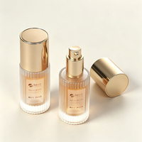 Nouvelles bouteilles vides en verre dépoli de 30 ml, 100 ml, 120 ml avec pompe pulvérisatrice pour huiles essentielles, fond de teint, huiles capillaires, sérums – Emballage cosmétique