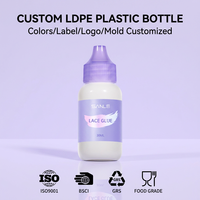 Bouteille de colle pour dentelle 15ml 30ml 60ml 120ml, colle capillaire 38ml pour perruques avec couleur, étiquetage et emballage personnalisables