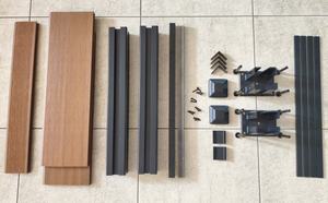 Low Maintenance Diy Wpc <strong>Wood</strong> Plastic <strong>Fence</strong> Set Front Yard Pvc Privacy Cheap Wooden <strong>Fence</strong> Panels Outdoor with Aluminium Post - Product Image 2