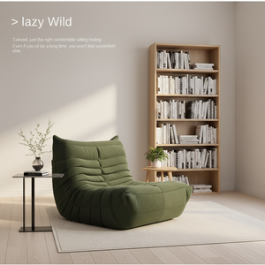 Sofá Individual de Piel Sintética Caterpillar, Sofá Perezoso para Dormir, Ideal para Balcón, Dormitorio Pequeño o Sala de Estar - Product Image 5