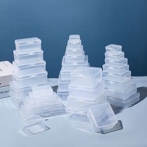 Square Transparent Plastic Storage <b>Box</b> <b>Small</b> Size Covered Jewelry Desktop Organizer Container For Earplugs Spare Parts Fishing - Product Image 1