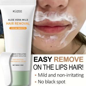 Crema Depilatoria Suave para la Piel con Aloe Vera, Eliminación Instantánea del Vello, Sin Residuos, Hidratante, con Espátula - Product Image 2