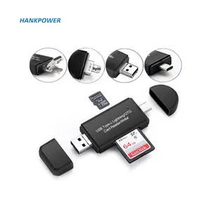 Aluminium 4 in 1 TYPE-C Micro-USB-HUB-Adapter mit Unterstützung SD-Karte und TF-Kartenleser für Mobiltelefon