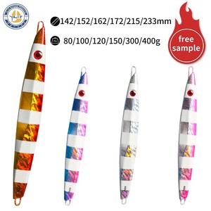 Señuelo de jigging de 80-400g de hundimiento lento para pesca en mar, cebo de fondo para peces de agua salada, placa de hierro, fabricado en Weihai - Product Image 4