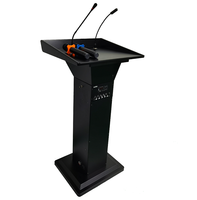 Pupitre en bois pour l'éducation scolaire, compatible OEM/ODM, avec amplificateur intégré, haut-parleur et microphones sans fil, pour église, à prix abordable