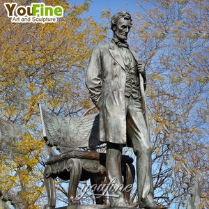 Statue commémorative personnalisée en bronze d'Abraham Lincoln, homme libéré agenouillé avec des menottes brisées, sculpture de monument pour place extérieure - Product Image 5