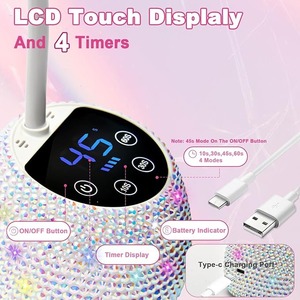 Lampe à ongles UV LED, lampe de polymérisation rapide sans fil 36W, lampe à ongles LED rechargeable par USB avec 4 minuteurs - Product Image 4
