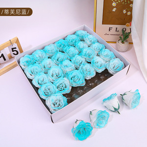 Floristerí<span class=keywords><strong>a</strong></span> Festival Arreglo de flores Suministros Ombre Glitter Rose Heads Spray Pintado Rosas para ramo - Product Image 3