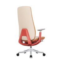 Chaise de bureau ergonomique à dossier haut, chaise de travail pivotante en cuir PU, accoudoirs réglables