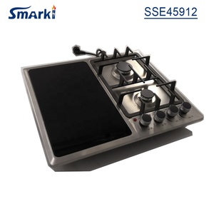 Piano Cottura elettrico A Infrarossi e Gas Combi 4 bruciatore in acciaio inox Piano Cottura A Gas Elettrico SSE45912 - Product Image 2