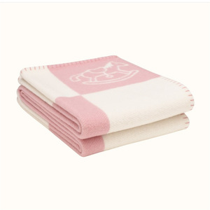 Manta de Caballo Acrílica Súper Suave y Ecológica, Manta Jacquard Azul Nórdica para Niños, Cubrecama Acogedor para Sofá, Regalo Infantil para Todas las Estaciones - Product Image 2