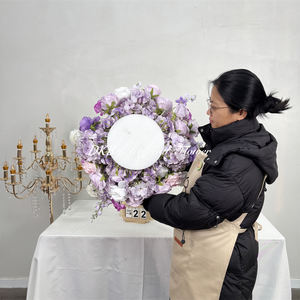 DKB 2026 Produit Tendance Boule de Fleurs Violette 50cm Soie Artificielle Rose Violette Claire Hortensia Centre de Table Floral Mixte - Product Image 5