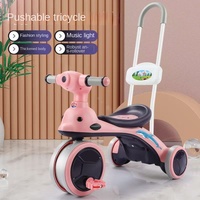 Tricycle pour enfants, scooter, plus de 3 ans, voiture à roulettes en plastique, musique, lumière, poussette jouet