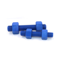 PTFE Fluorocarbone Xylan Enduit ASTM A193 Vis à tête hexagonale Boulons et écrous B7 B16 Longueur 20mm pour tiges filetées