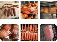 Four à fumage industriel avec humidité et température réglables pour des produits fumés de haute qualité (poisson et viande)