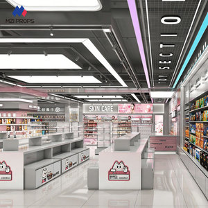 Vitrine <span class=keywords><strong>de</strong></span> magasin <span class=keywords><strong>de</strong></span> cosmétiques écologique BSD2602-A avec éclairage LED, rangement personnalisable et design <span class=keywords><strong>de</strong></span> vente au détail - Product Image 1