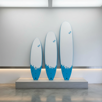 Planche de surf unisexe en mousse EPS haute densité - Dessus souple IXPE et fond HDPE avec laminage thermique pour le surf en mer