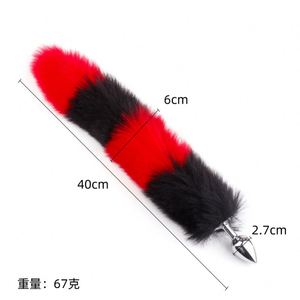 Kunstlicher Fuchschwanz Po Spielzeug Fälschung Pelz Analseinsatz Stopper Hinterhof Anus Stecker Erwachsenen <span class=keywords><strong>Sex</strong></span> Fetisch-Spiel für Männer Frauen Paare - Product Image 5