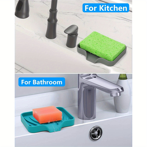 Caja de jabón de silicona duradera, soporte de bandeja, <span class=keywords><strong>plato</strong></span> de estilo Simple para baño, <span class=keywords><strong>ducha</strong></span>, cocina, baño o inodoro - Product Image 6