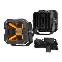 Feux de jour LED 20W blanc ambre 3 pouces 9-36V DC IP68 pour 4x4, VTT, UTV, SUV, camion, pick-up, pare-chocs, toit 12V 24V