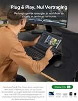 Moniteur IPS portable USB-C pour ordinateur portable 15,6 pouces 1080p 16:9, deuxième écran de voyage avec haut-parleurs intégrés, compatible VESA, écran tactile pour jeux