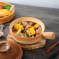 Casserole en céramique émaillée classique avec poignée résistante aux hautes températures pour nouilles de riz et petits plats