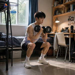 Ensemble d'haltères de haute qualité, gain de place, entraînement avec poids libre, haltères portables, haltères ronds pour la salle de sport du dortoir - Product Image 6