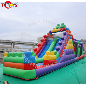 Château gonflable de trampoline de parc d'obstacles de guerrier de ninja pour des enfants 15x3x5m PVC et nylon géants capacité de 10 enfants - Product Image 4