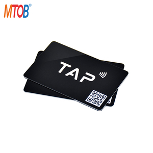 ISO14443A <span class=keywords><strong>Code</strong></span> QR personnalisé imprimé carte RFID noir mat carte NFC noir mat carte NFC mat - Product Image 3