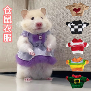 Vêtements pour hamster - adaptés à toutes les saisons. Vêtement jupe pour petits animaux. <span class=keywords><strong>Pull</strong></span> en laine pour ours aux poils dorés. - Product Image 4