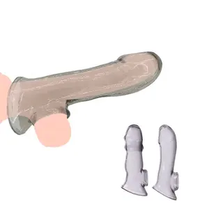 Gode Agrandissement Manchon de Pénis Sex Toys pour Hommes Sex Shop Cocks Extender Préservatif en Silicone Réutilisable Masseur Point G