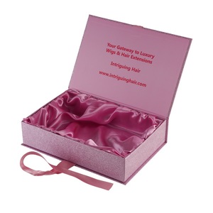 Luxury Fancy Cardboard Book Shape Wig Packaging Paper Boxes For Hair Extension