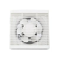 Ventilateur extracteur de salle de bain 4 pouces, 12 pales rotatives, 12W, faible bruit, alimentation CA, garantie 2 ans, usage domestique/hôtelier/commercial