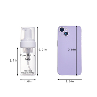 Flacon de lotion cosmétique 250 ml, flacon de lavage corporel transparent en plastique PET 60 ml, flacon de mousse nettoyante pour le visage vide 80 ml