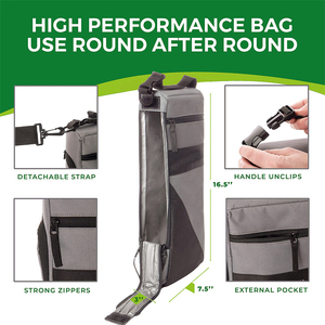 Sac isotherme de golf imperméable en polyester de haute qualité, pour 6 canettes de <span class=keywords><strong>bière</strong></span>, sac à glace thermique à long barillet, sac à bandoulière pour l'extérieur - Product Image 6