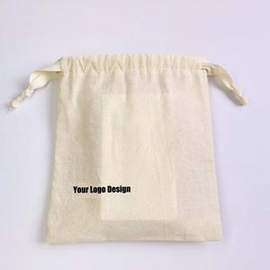 Vente en gros de petites pochettes cadeaux en coton avec cordon de serrage, sacs en tissu de coton doux personnalisés, anti-poussière, pour l'emballage de bijoux et de cadeaux - Product Image 3