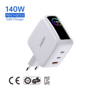 ขายดี140W 100W พอร์ต USB Type-C หลายพอร์ตที่ชาร์จเร็วพร้อมเทคโนโลยี PD GAN สำหรับ17แล็ปท็อปและแท็บเล็ตกล้องป้องกัน <span class=keywords><strong>OTP</strong></span> - Product Image 2