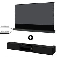 Projecteur laser UST 16:9 avec armoire électrique et télécommande, intégration TV et écran sur pied, 8K 3D