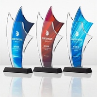 Coupes de trophées en cristal personnalisées, récompenses en verre pour la reconnaissance des employés d'entreprise, champions sportifs, anniversaire de partenariat