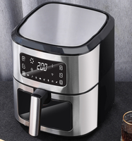 Friteuse à air numérique visuelle 6,5 L avec fenêtre, four à air chaud 1700 W, friteuse sans huile pour la maison