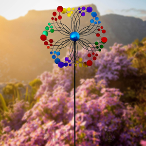 สปินเนอร์กังหันลมโลหะขนาดใหญ่ที่ทันสมัยสำหรับตกแต่งสวนและลานกลางแจ้งตกแต่งสวน - Product Image 4