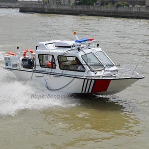 Lancha Patrullera de Aluminio de Alta Velocidad de 6.5M/21.3 Pies con Motor Fuera de Borda, Barco de Trabajo para 8 Personas, 30-55 km/<span class=keywords><strong>h</strong></span>, 90-150 hp, en Venta - Product Image 3