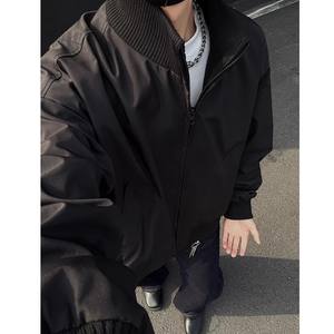 <span class=keywords><strong>Chaqueta</strong></span> Bomber Personalizada para Hombre, Estilo Béisbol Americano, Corte Ajustado, Cuello Alto, Cierre de Cremallera, 100% Poliéster - Product Image 3