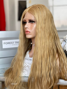 2025 SHY Salon personnalisé blond bouclé cheveux humains perruques juives cheveux humains brésiliens blond juif casher dentelle haut perruques - Product Image 3