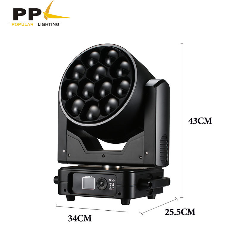 12pcs 40W LED Creative Stage Lighting with Bee Eye Effect Pixel Control and Zoom Function