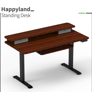 طاولة مريحة مزدوجة الطبقة قابلة للتعديل ارتفاع كهربائي قابل للتعديل واقفة مكتب كمبيوتر مكتب إطار مع أدراج - Product Image 4