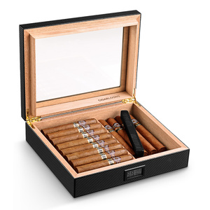 Luxury Wood Cigar Humidor Cabinet Big Storage Box Temperature And Humidity Display Smoking Cigar Case Accessories