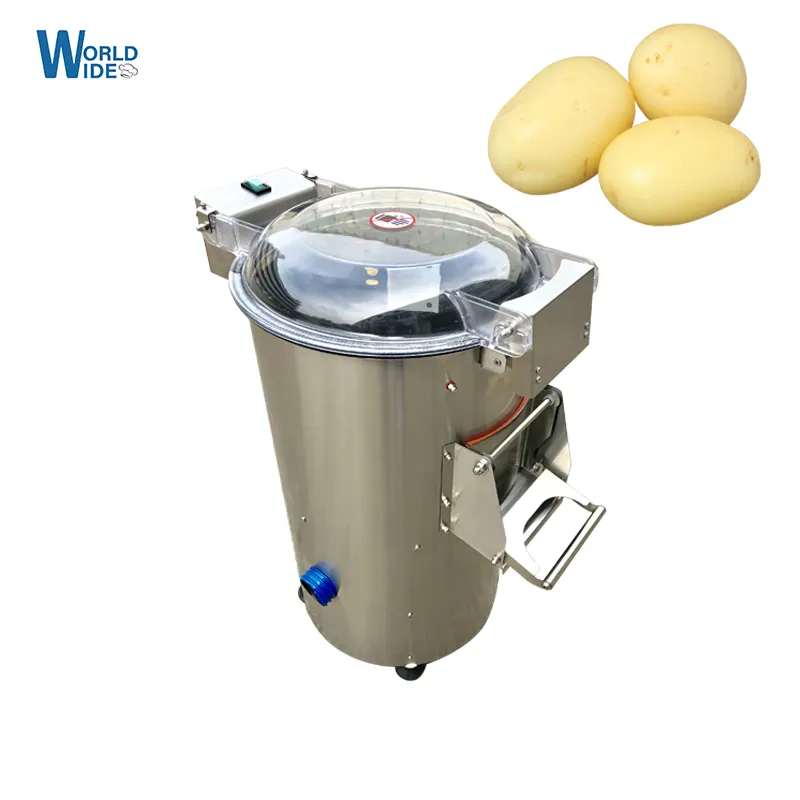 Otomatik manyok cilt soyma makine meyve ve sebze fırça temizleyici patates soyma makinesi